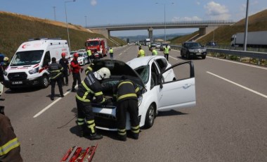 Bayram tatili dönüşü Kuzey Marmara Otoyolu’nda feci kaza: 1’i ağır 5 yaralı