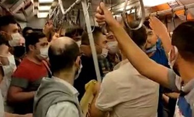 Metroda maske kavgası