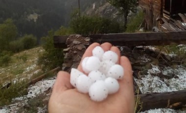 Artvin’de dolu yağışı etkili oldu