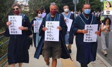 AKP’li Melih Bulu’nun yerine rektör olarak atanan Naci İnci protesto edildi