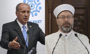 Muharrem İnce'den Ali Erbaş'a sert tepki!