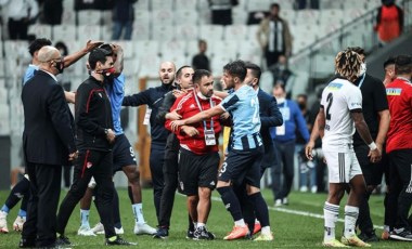 Beşiktaş - Adana Demirspor maçında ortalık birbirine girdi