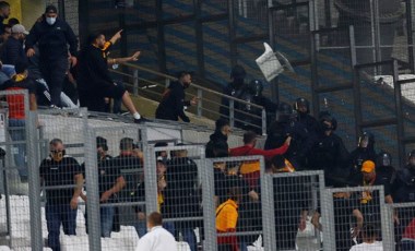 Marsilya'da Galatasaraylılar ile güvenlik güçleri arasında gerginlik çıktı