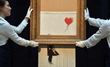 Banksy'nin müzayede sonunda 'parçalanan' eseri yeniden açık artırmayla satılacak