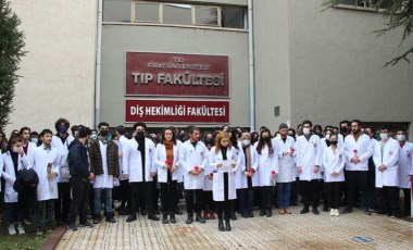 Fırat Üniversitesi Tıp Fakültesi öğrencilerinden 'Enes Kara' eylemi