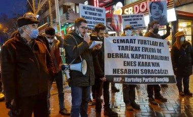 HKP gençliği sokağa çıktı: Cemaat yurtları da tarikat evleri de derhal kapatılmalıdır!