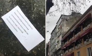 Kocaeli’de bir apartmandan sokağa 'tarikat yurtları kapatılsın' yazılı kağıtlar atıldı