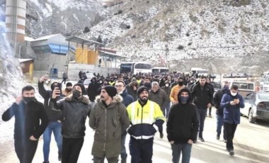 Divriği'de maden işçileri insanca çalışma talebiyle yürüyüş yaptı