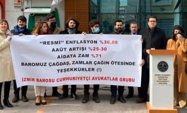 İzmir'de avukatlardan aidat zammı tepkisi: Yüzde 71,5'lik zam geri alınsın