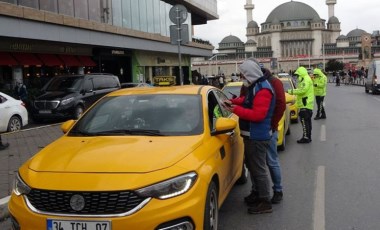 Taksim'de taksicilere ceza