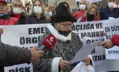 DİSK Emekli-Sen üyelerinden 'zam' protestosu