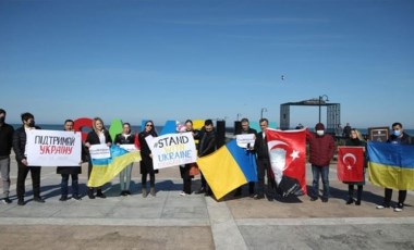 Samsun’da yaşayan Ukraynalılardan protesto