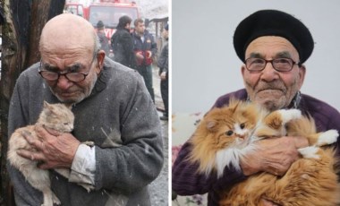 O fotoğraf gündem olmuştu: Yangından kedisiyle kurtulan 'Ali Dede'den haber var