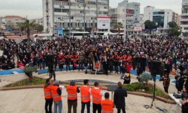 Aliağa'da işçiler meydana indi: 'Gemi söküm cehennem, işçiler köle kalmayacak'