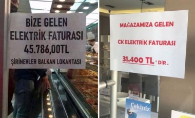 Esnaf isyan bayrağını çekti: Faturalarını camlara asmaya başladılar