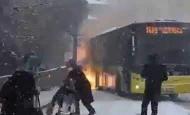 İstanbul'da seyir halindeki İETT otobüsünde yangın