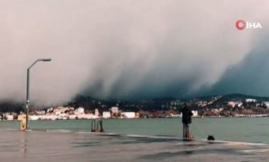 Bebek sahilinde kar bulutları time lapse tekniği ile görüntülendi