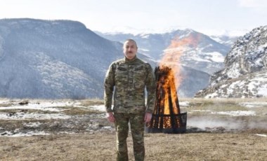 Azerbaycan Cumhurbaşkanı Aliyev, Karabağ'da Nevruz ateşini yaktı