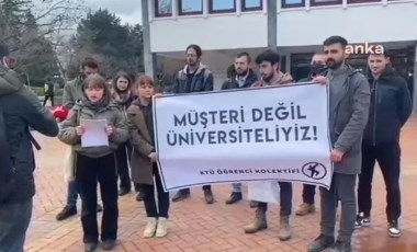 Öğrenciler, yemekhane zammını protesto etti: 'Müşteri değil, üniversiteliyiz' (25 Mart 2022)