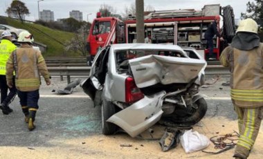 TEM Otoyolunda zincirleme trafik kazası: 3 kişi yaralandı (31 Mart 2022) (Video Haber)