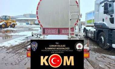 Çorum'da kaçak akaryakıt operasyonu