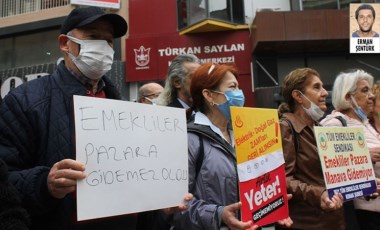 Emekli yurttaşlardan İzmir'de eylem: Saray'ın tuzu kuru