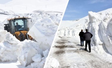 Bitlis'te '6 metrelik' karla mücadele: '700 bin litre yakıt kullandık' (01 Nisan 2022) (Video Haber)