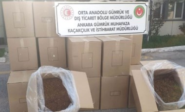 Ankara'da kaçak tütün ve makaron operasyonu