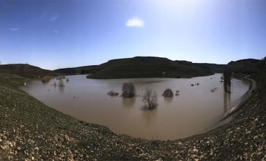 Kars’ta ağaçlar baraj suyu altında kaldı