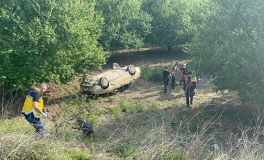 Bursa’da takla atan otomobilde can pazarı: 4 yaralı