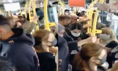 Metrobüste maske tartışması: 'Adamı evinden aldırırım' (09 Nisan 2022) (Video Haber)