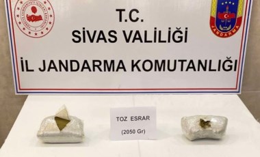 Sivas’ta 2 kilo toz esrar ele geçirildi