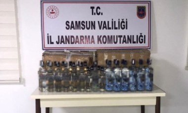 Samsun'da 'kaçakçılık' operasyonu: 251 şişe sahte bandrollü içki ele geçirildi