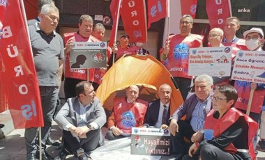 Büro-İş'ten artan kira fiyatlarına çadırlı protesto: 'Bir ev hayalimiz vardı onu da yıktılar'