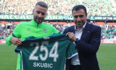 Skubic, Konyaspor formasıyla 254. maçında