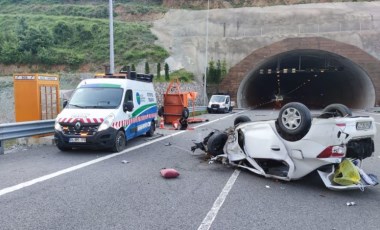 Kuzey Marmara Otoyolu'nda otomobil, yol bakım aracına çarptı: 5 yaralı