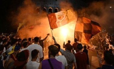 Roma'nın UEFA Avrupa Konferans Ligi şampiyonluğu coşkuyla kutlandı