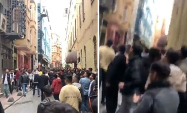 Beyoğlu Küçük Bayram Sokak'taki görüntüler gündem oldu