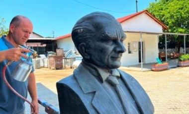 Fethiye'de Atatürk büstleri yenileniyor