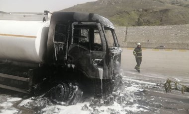 Kırıkkale'de 'mazot' yüklü tanker kül oldu