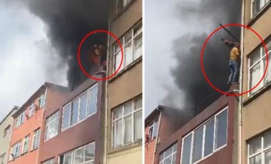 Kağıthane'de korkutan yangın: Alevlerin arasında kaldı!