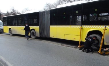 Kağıthane'de seyir halindeki İETT otobüsünün tekerleği fırladı