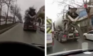 Ambulansa yol vermemek için yola beton döktü