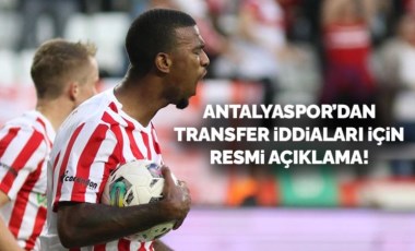 Antalyaspor'dan transfer iddiaları için resmi açıklama!