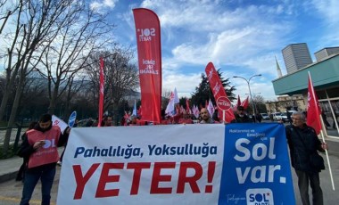 SOL Parti Bursa İl Örgütü'nden eylem: 'Pahalılığa, yoksulluğa yeter!'