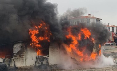 Tekirdağ’da korkutan yangın: İşçilerin kaldığı konteyner alev aldı