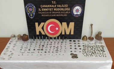 Çanakkale'de Osmanlı dönemi madalyaları ele geçirildi: 2 gözaltı