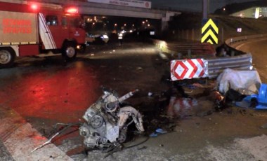 Çekmeköy'de korkunç kaza... Otomobil bariyerlere çarptı: 3 kişi ağır yaralandı