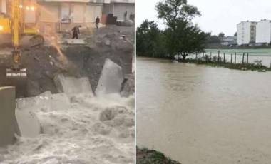 İstanbul'da yağmur etkili oluyor: Dereler taştı, istinat duvarı yıkıldı