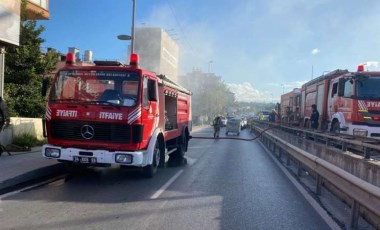 E-5 yan yoldaki bir binada yangın: Yol trafiğe kapatıldı!